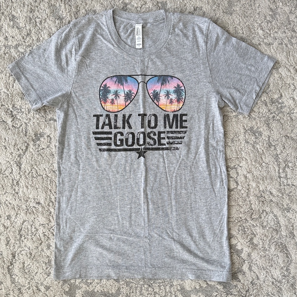 Bella Canvas Heather Gray Tee with Sunglasses Graphic